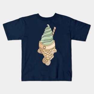 Matcha Taiyaki Ice Cream Kids T-Shirt